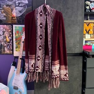 red altar’d state long cardigan